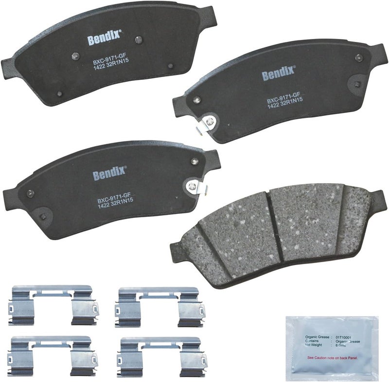 Bendix Priority1 CFC1422 Ceramic Front Brake Pads for Cadillac SRX 2016-2010, Saab 9-4X 2011 - Image 1